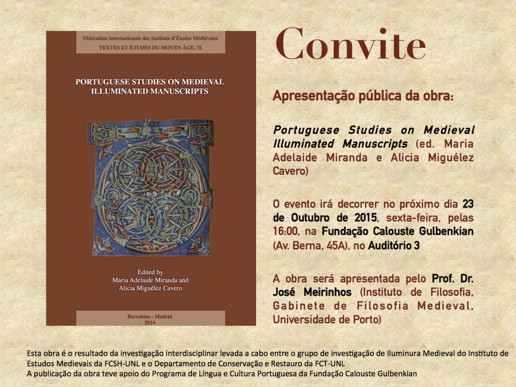 2015 10 16 Portuguese Studies on Medieval Illuminated Manuscripts