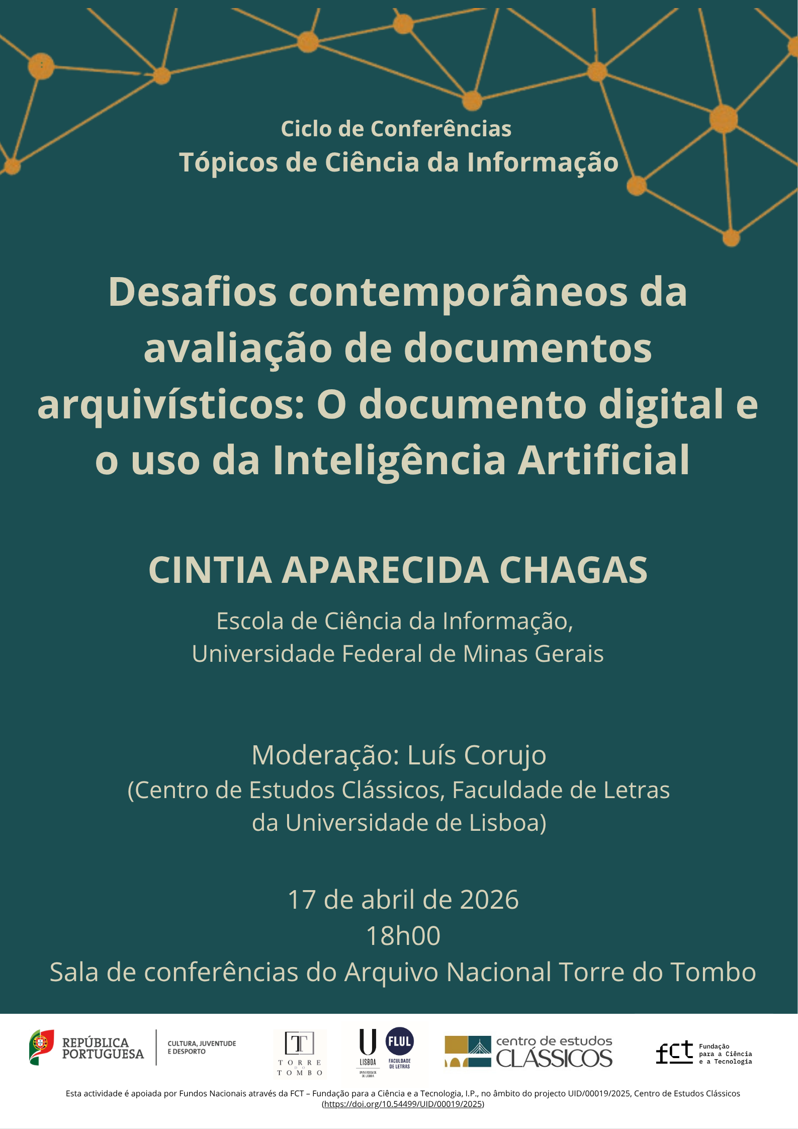 Quarta sessão do Ciclo de Conferências Tópicos de Ciência da Informação | 17 de abril, 18h00